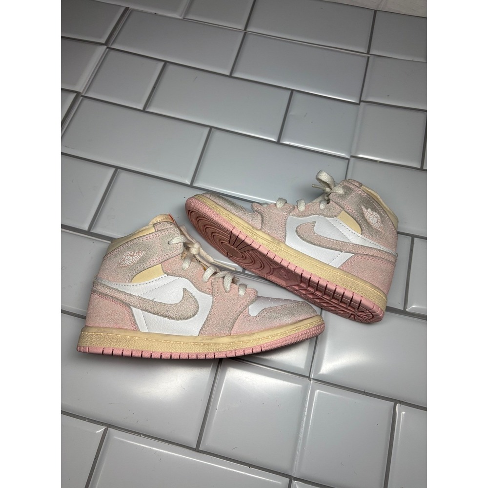 Kids Jordan Air Jordan 1 Retro High OG 'Washed Pink' Toddler 10C - Picture 4 of 14
